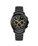 Timezone Chronograph Dayverse Watch For Men (TZ-1325)-Black Dial - Gold Figure - On Installments - IS-0205
